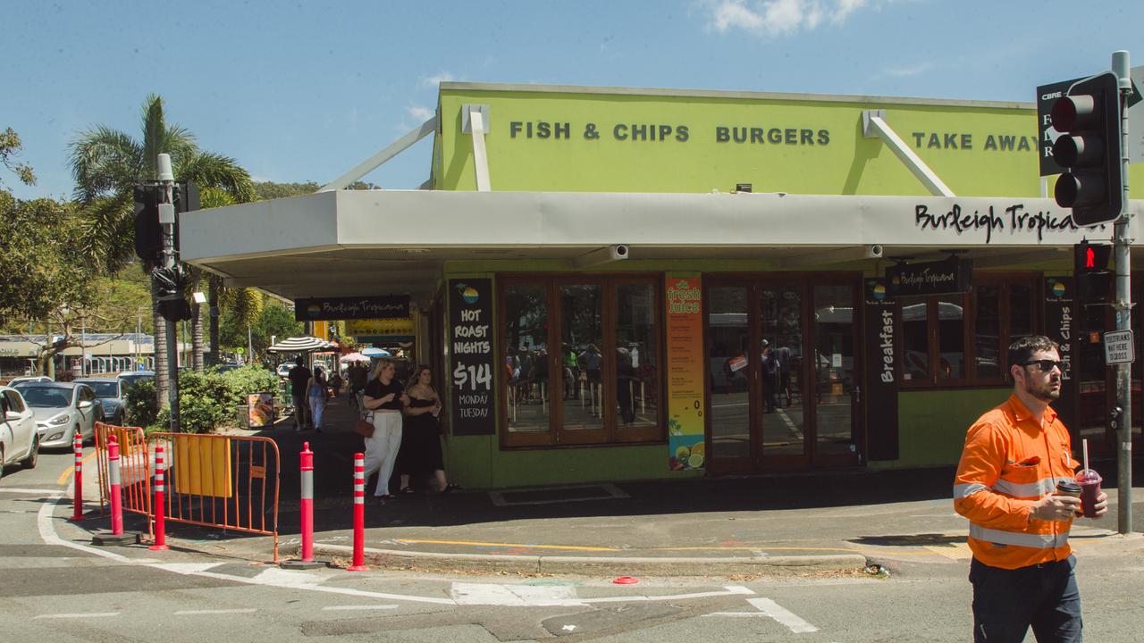 Developer Josh Guok buys Burleigh Tropicana site, fish and chip shop to close. Picture: Glenn Campbell