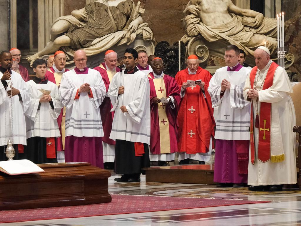 Outwardly, the Vatican did Pell full honours at his death, with a packed service at St Peter’s, attended by the Pope. Picture: Jacquelin Magnay