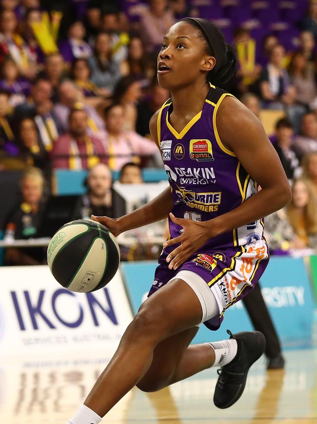 Lindsay Allen has been in great touch for the Boomers so far.   Picture: Kelly Defina (Getty)