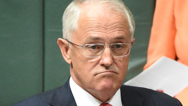Prime Minister Malcolm Turnbull during Question Time at Parliament House in Canberra on Tuesday, April 19, 2016. (AAP Image/Mick Tsikas) NO ARCHIVING