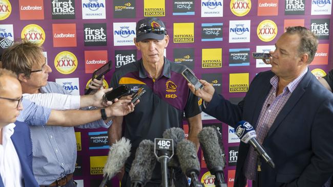 Bennett announced to the media on Friday that he would be staying at the Broncos. Picture: AAP