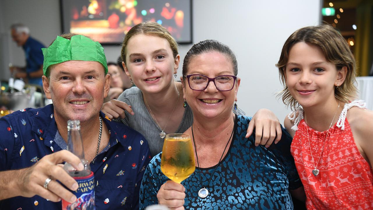 LR: Michael Seiboth, Kyla Seiboth, Vicki Goudie and Kendra Seiboth enjoy Christmas lunch at Silks. Picture: (A)manda Parkinson