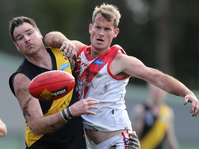 James Cook, left, playing for the Foster Tigers, has been a welcome inclusion at Crib Point.