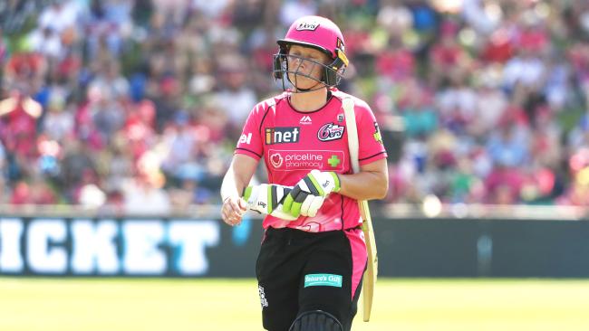 Healy failed to make her mark with the bat. (Photo by Mark Evans/Getty Images)