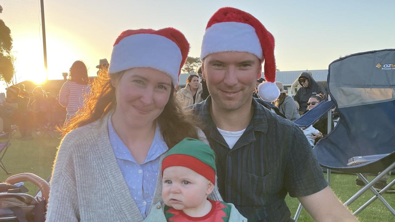 Emma, Jack and Brett Scorah got into the festive spirit.