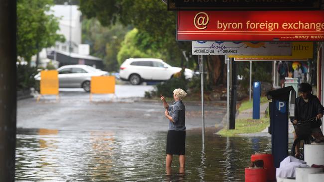 The flood brought massive disruption to the main shopping district.