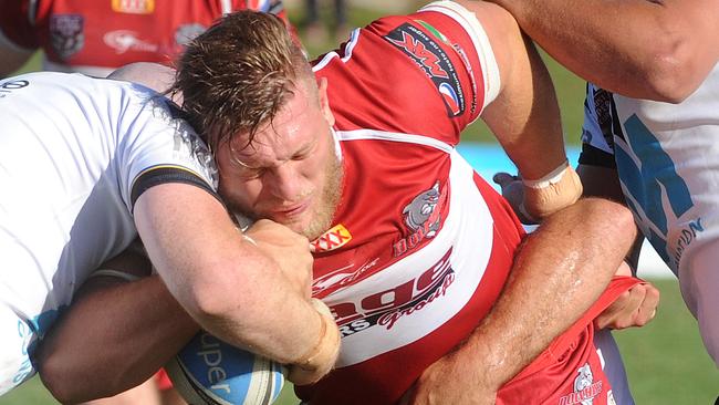 Redcliffe Dolphins prop Taylor Brown in action against Souths Logan Magpies. Picture: John Gass