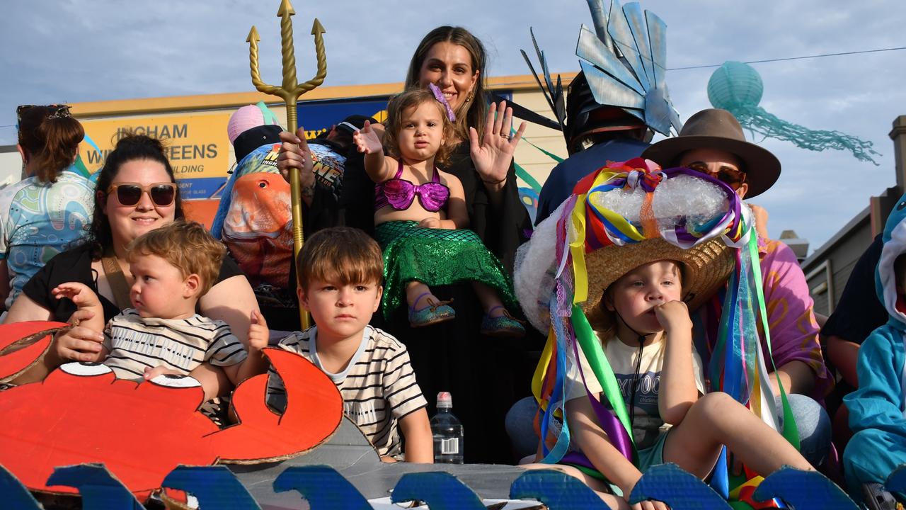 Mary MacKillop Early Learning Centre, Ingham. Photographs from the Maraka Festival Street Parade around the Ingham central business district on Saturday. In an ‘Under the Sea’-themed celebration of all things Hinchinbrook, school students, community organisations, emergency responders and contestants vying for the prized Queen and Princess titles paraded around Rotary Park in the centre of the town. Picture: Cameron Bates