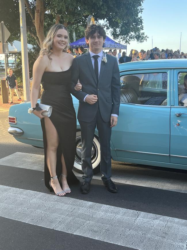 The students of Fraser Coast Anglican College arrive at their formal.