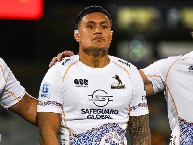 Len Ikitau will leave the Brumbies for Exeter in 2026, then return to Canberra in 2027.Photo by Jayzie Photography.