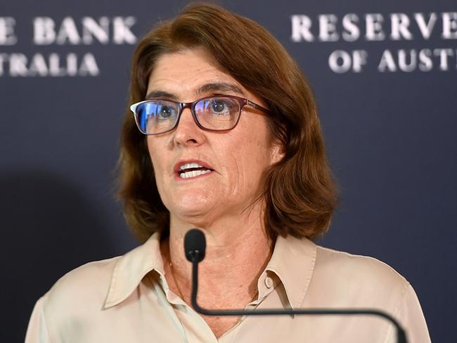 SYDNEY, AUSTRALIA.NewsWire Photos. March 19, 2024.Reserve Bank of Australia Governor Michele Bullock during press conference.Picture: NCA NewsWire / Jeremy Piper