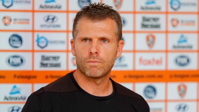 Brisbane Roar interim coach Darren Davies yesterday. Picture: AAP.