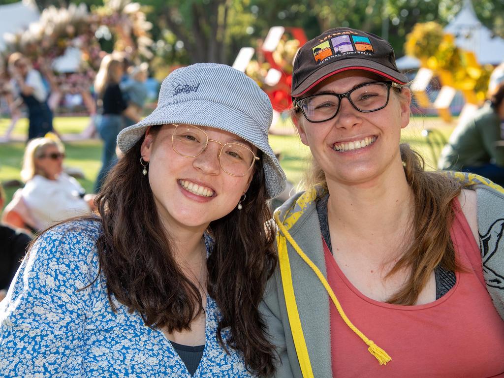 Zoe Grantham (left) and Annalise Pugno at the Toowoomba Carnival of Flowers Festival of Food and Wine, Sunday, September 15, 2024. Picture: Bev Lacey