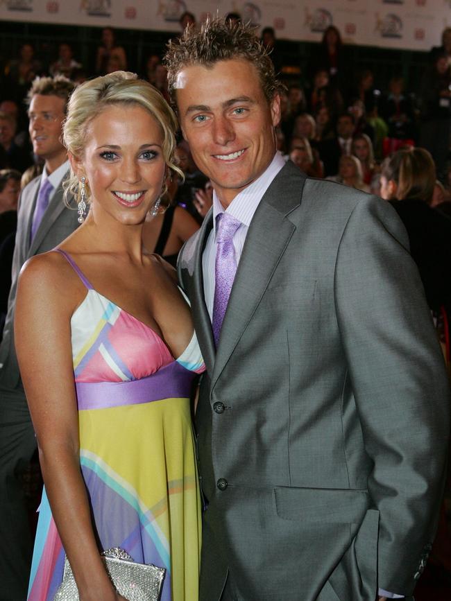 Bec and Lleyton Hewitt on the 2006 Logie Awards red carpet.