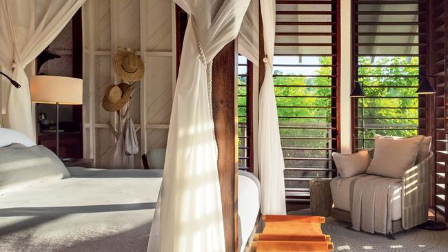 The thoughtfully designed lodgings at Islas Secas in Panama are built from sustainable wood.