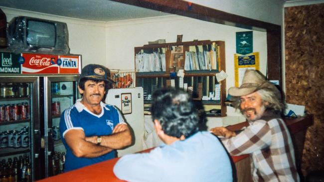 Luka Sumanovic behind the bar during the town's heyday. Picture: Supplied