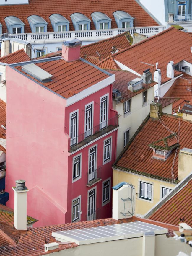 Colorful houses in Alfama.