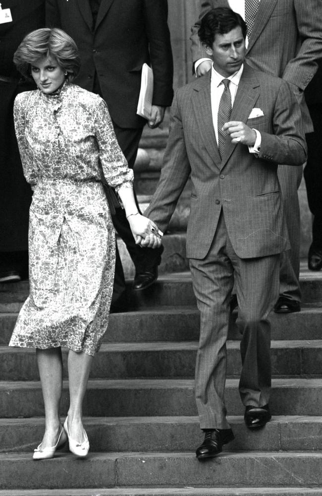 Charles and Diana leave St. Paul‘s Cathedral holding hands after rehearsing for their wedding on July 27 1981. Picture by Arthur Edwards