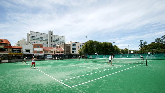 Tennis court at Manly Lawn Tennis Club.