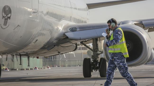 A Punisher symbol on an RAAF E-7A Wedgetail.