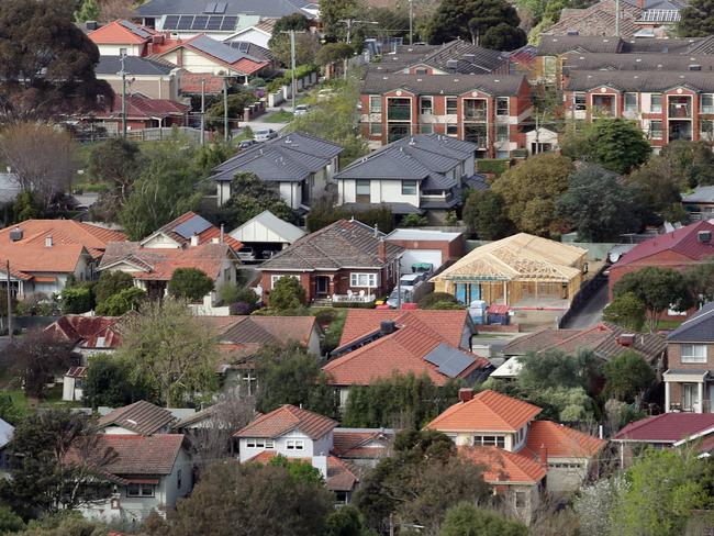 MELBOURNE, AUSTRALIA - NewsWire Photos, SEPTEMBER 21, 2023. Victorian Premier, Daniel Andrews, holds a press conference in Box Hill where he talked on fast tracking homes and housing developments.Generic view of houses in Box Hill.  Picture: NCA NewsWire / David Crosling