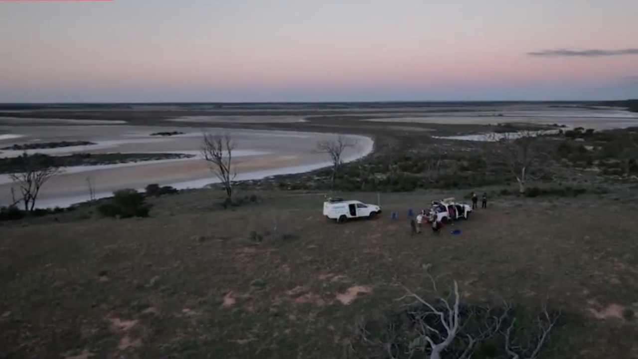 Experts have scoured hundreds of kilometres of salt flats deep in the West Australian outback to find pieces of meteorite that lit up the night sky over Perth and other parts of the state. Picture: 9News