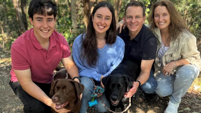 Professor Amy Kenworthy pictured with her family.