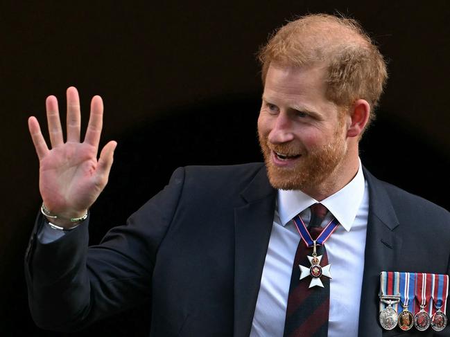 Prince Harry is set to receive the Pat Tillman Award for his work with the Invictus Games, which celebrates the sporting achievements of wounded and sick service people. Picture: AFP