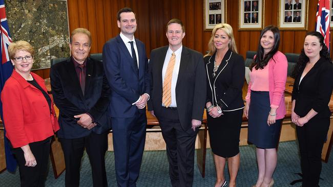 Maroondah Council will find out its replacement for Cr Michael Macdonald, third from left, in a countback to be held on July 16. Picture: STEVE TANNER