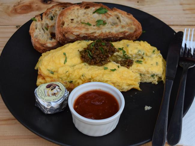 Bitton’s chilli scrambled eggs. Picture: Jenifer Jagielski