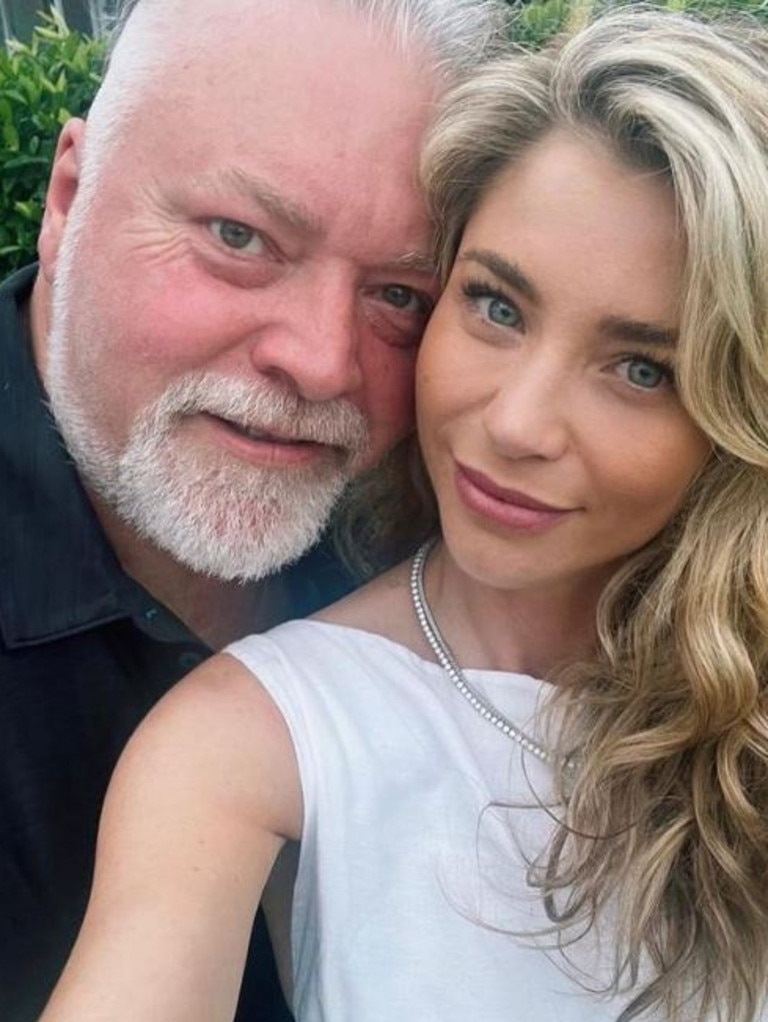 Kyle Sandilands and fiance Tegan Kynaston.