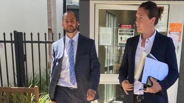 Michael Johns outside Raymond Terrace local court. The Dungog farmer was charged with animal cruelty after he ran down a cow and slit its throat. Picture Amy Ziniak