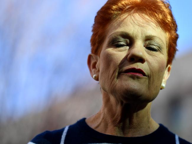 One Nation leader  Pauline Hanson has hit out at rebel party member Brian Burston.