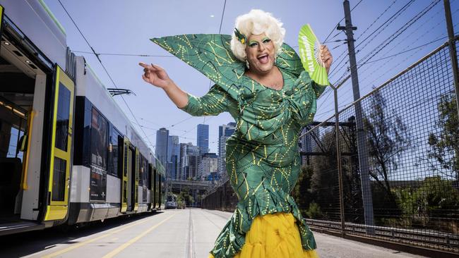 Frock Hudson says protests over drag story time events are ‘another level of hatred’. Picture: Nicole Cleary