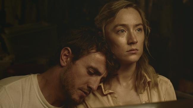 Saoirse Ronan and Paul Mescal in Foe. Picture: Elise Lockwood/Prime Video