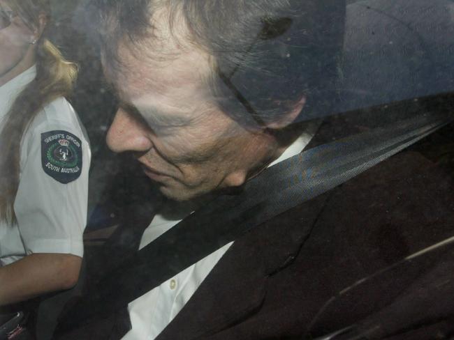 19/12/2004 NEWS: 19.12.04  Jury returns with verdict in the trial of Mark Ray Haydon in the Snowtown killings case. Haydon leaving the District Court.   pic Toby Zerna