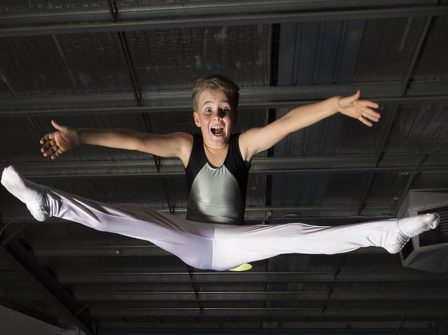 Will Archibald will be competing in the Australian championships later this month, he is a trampolinist. Picture>Rob Leeson.