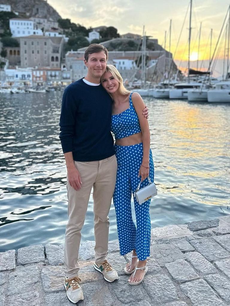 She recently enjoyed a vacation to Greece with her husband. Picture: Instagram/IvankaTrump