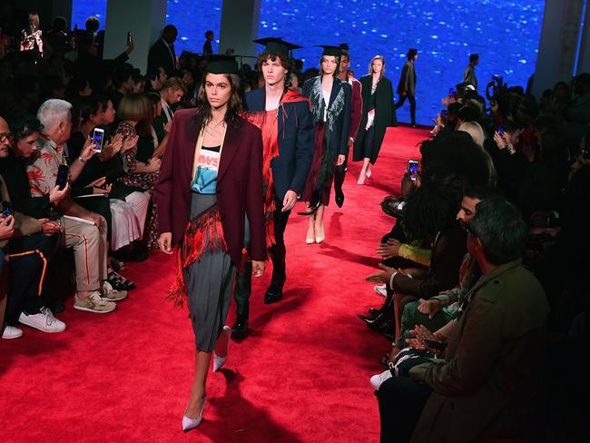 The Calvin Klein Spring 2019 Men’s and Women’s runway at New York Fashion Week. Picture: AFP