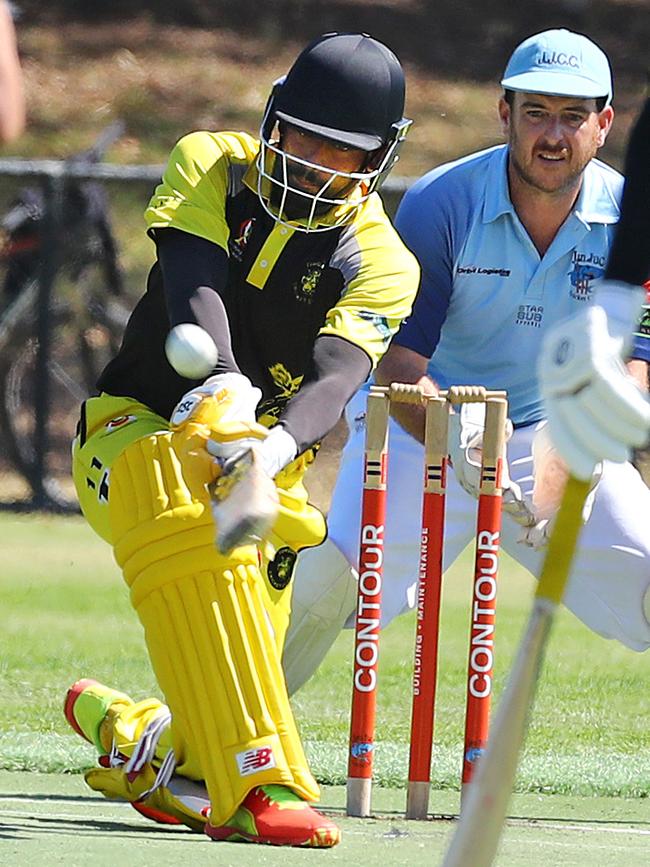 Gurpreet Singh scored 89 runs for Torquay last season in the Battle of the Bridge match. Picture: Alison Wynd