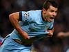 MANCHESTER, ENGLAND - NOVEMBER 25: Sergio Aguero of Manchester City celebrates after scoring his team's third and matchwinning goal during the UEFA Champions League Group E match between Manchester City and FC Bayern Muenchen at the Etihad Stadium on November 25, 2014 in Manchester, United Kingdom. (Photo by Alex Livesey/Getty Images)