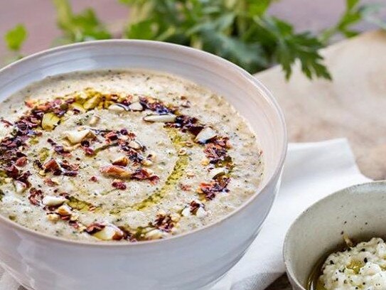 Roasted Broccoli and Almond Soup