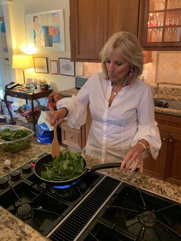 Dr Jill Biden cooks with gas too. Picture: Twitter