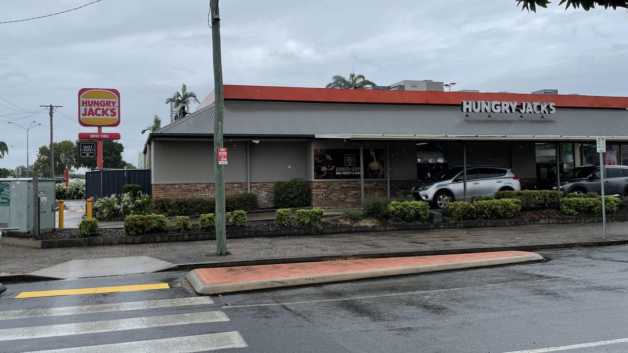 The Peel St Hungry Jacks is across Mangrove Rd from Caneland Central. Photo: Fergus Gregg