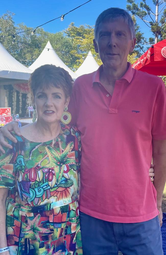 Carole and Greville Hampson at the Noosa Alive festival on Sunday July 30, 2023.