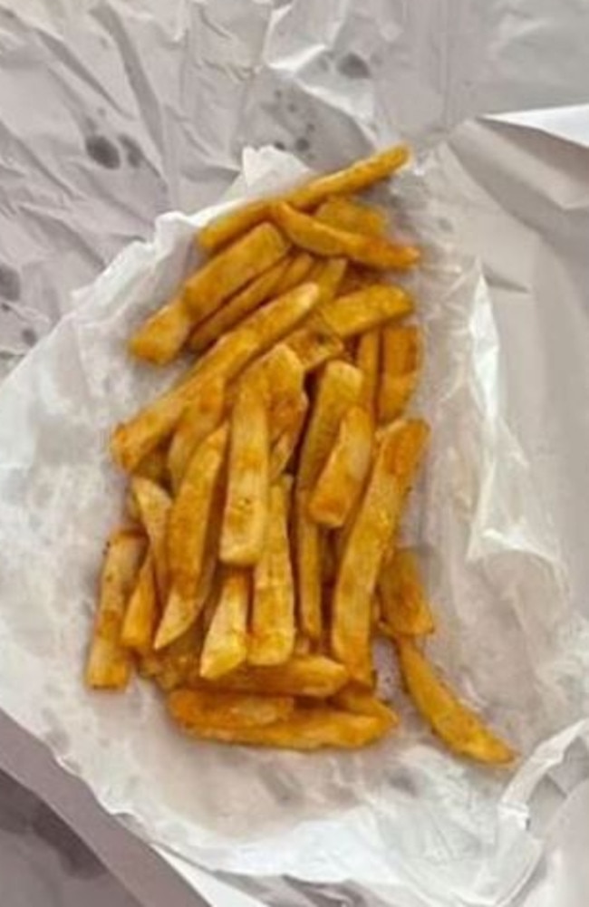 This photo of a serving of hot chips has angered Aussies. Picture: Facebook