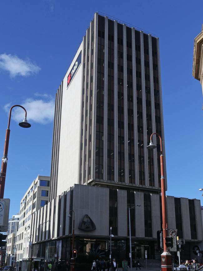 The NAB building in Collins St, Hobart. Picture: LUKE BOWDEN