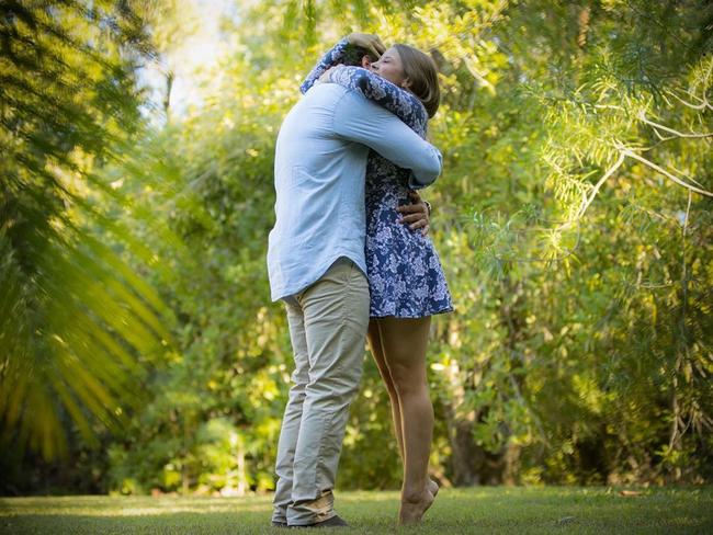 "The most beautiful surprise. Chandler and Robert worked together to capture the moment I said ‘YES’. We were in the gardens of Australia Zoo and it was beyond perfect. I never even knew Robert was there photographing and I’ll always be grateful to have these special memories of the most amazing day of my life." Picture: Robert Irwin/@robertirwinphotography