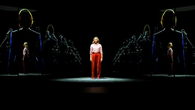 Justine Clarke as Australia’s first female prime minister in Julia, at Canberra Theatre Centre. Picture: Lukas Coch/AAP