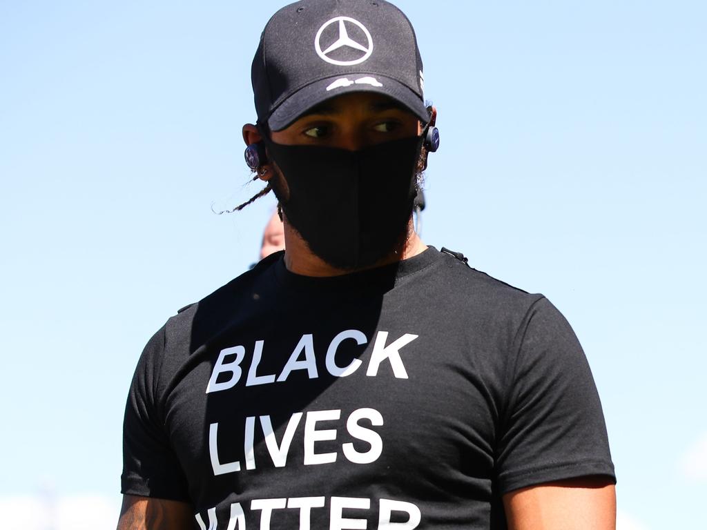 Hamilton had a “Black Lives Matter” shirt.